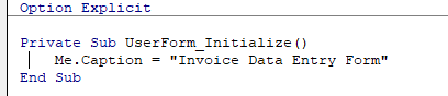 vba initialize event