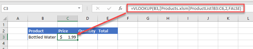 vlookup linked book