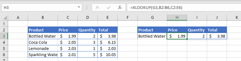 vlookup-xlookkup