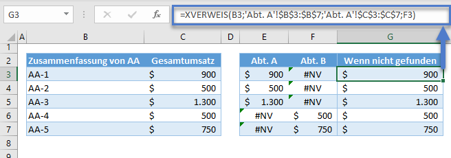 xverweis mehrere tabellenblaetter wenn nicht gefunden