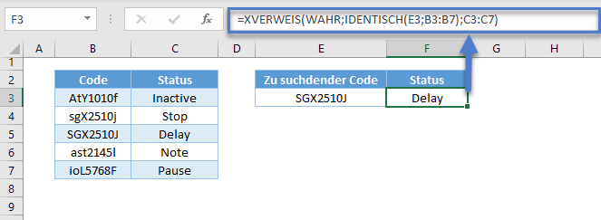 xverweis textsuche identisch funktion