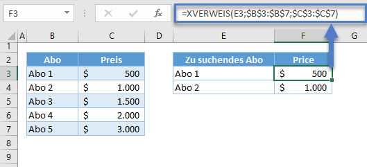 xverweis textsuche mit gesperrten zellenbereichen