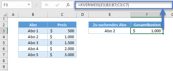 xverweis textsuche mit zellenwert