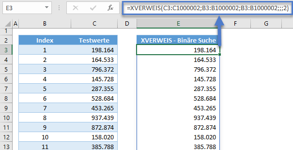 Alternativen sverweis xverweis binäre suche