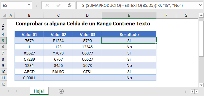 Comprobar si rango contiene texto