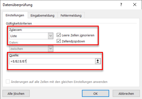 DD original Datenüberprüfung