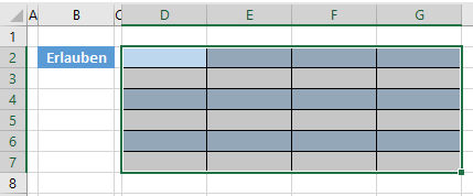 Datenüberprüfung Bereich auswählen