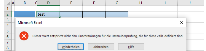 Datenüberprüfung erlauben löschen