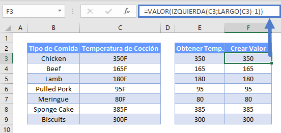 Dividir números y texto