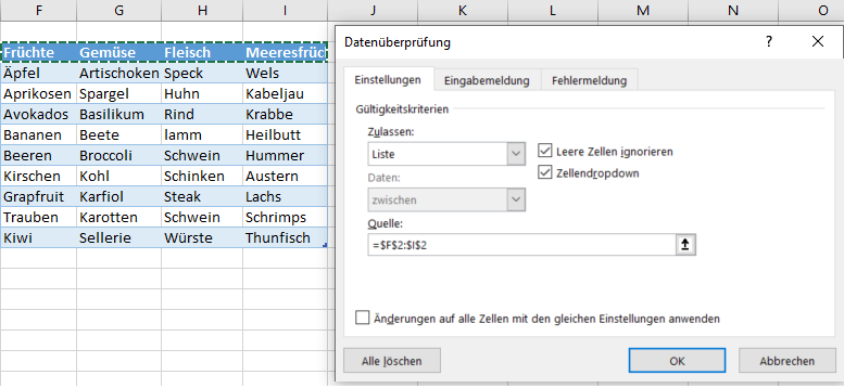 Dropdown Liste wenn Funktion 06