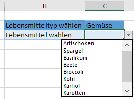 Dropdown Liste wenn Funktion 09