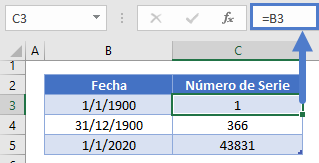 Fecha número de serie