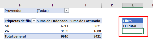 Filtro tabla dinamica previo