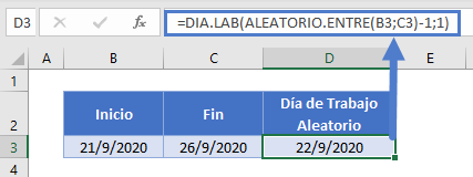 Generar días de trabajo aleatorios