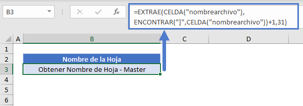 Obtener nombre de la hoja master