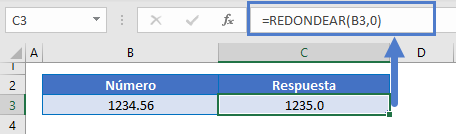 Redondear 0 decimales