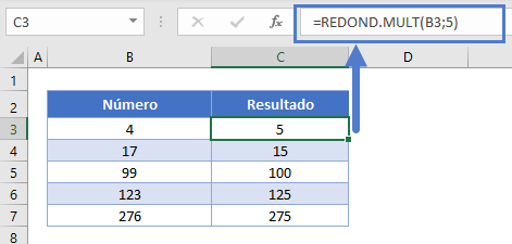 Redondear multiplo 5 mas cerca