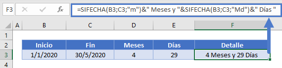 Unir meses dias entre fechas