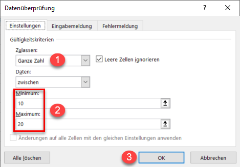 Zellenwert beschränken 2