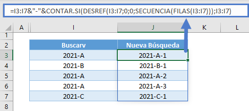 array dinamico función nueva búsqueda