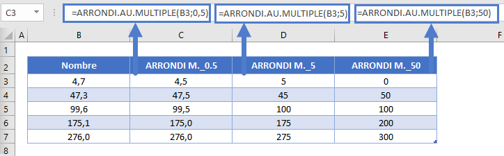 arrondi multiple 5 50 0.5 tableau exemple-2