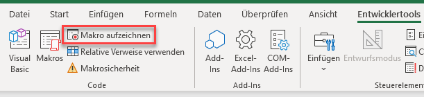 bed formatierung menüleiste Ent Tab