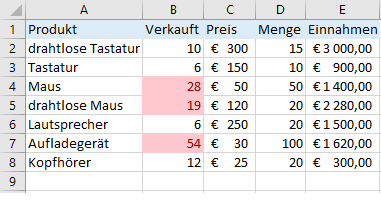 bedingte Formatierung 13