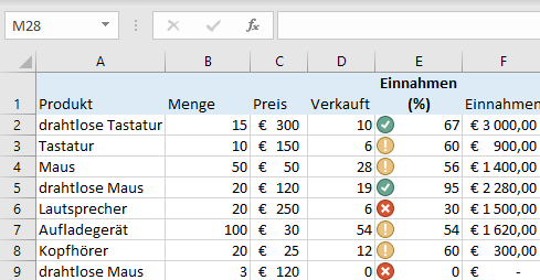 bedingte Formatierung 20