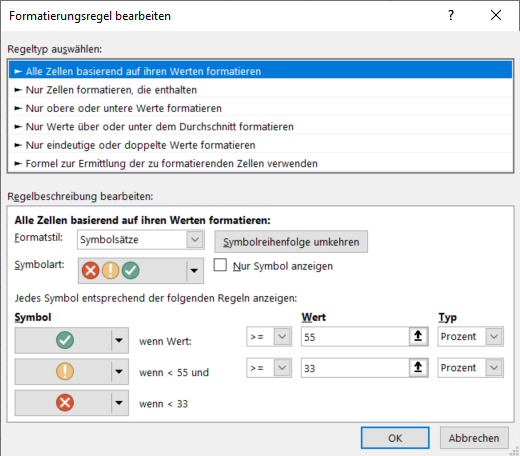 bedingte Formatierung 25