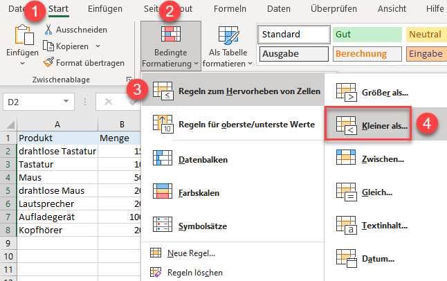 bedingte Formatierung 3