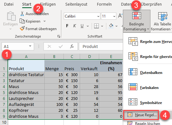 bedingte Formatierung 33