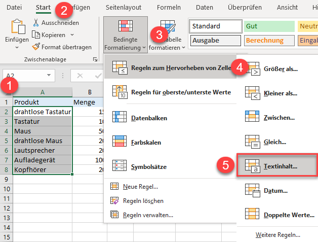 bedingte Formatierung 8