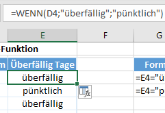 bedingte Formatierung wenn Statement Formel