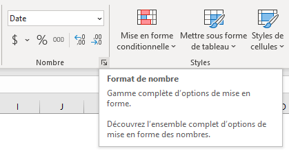 bouton menu format nombre ruban