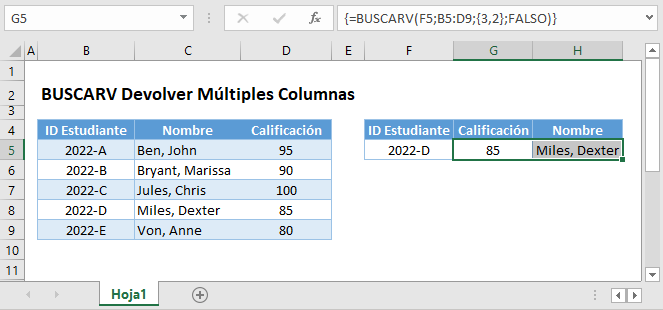 buscarv devolver multiples columnas