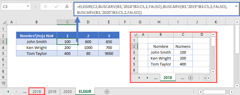 buscarv indirecto rango dinámico elegir