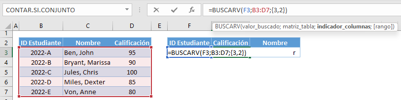 buscarv multiples columnas formula array paso3