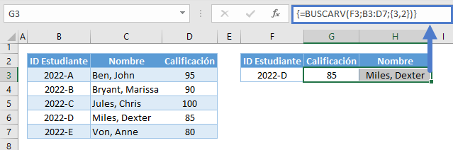 buscarv multiples columnas formula array