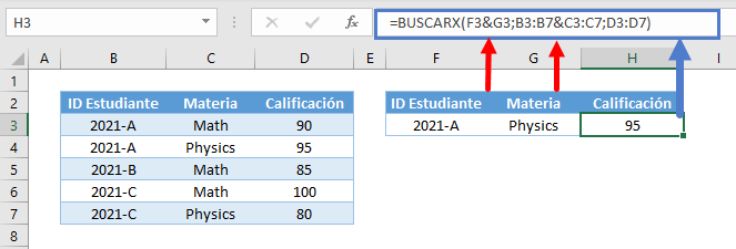 buscarx multiples criterios concatenados