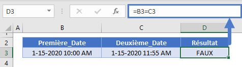 comparaison dates heure operateur logique