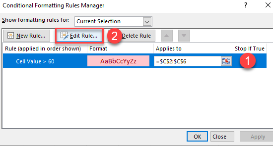 conditional formatting edit 2