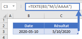 convertir date texte fonction texte simple