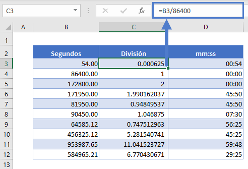 convertir segundos a minutos segundos