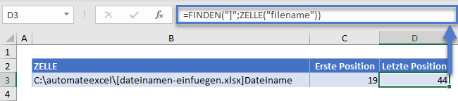 dateinamen einfügen letzte position