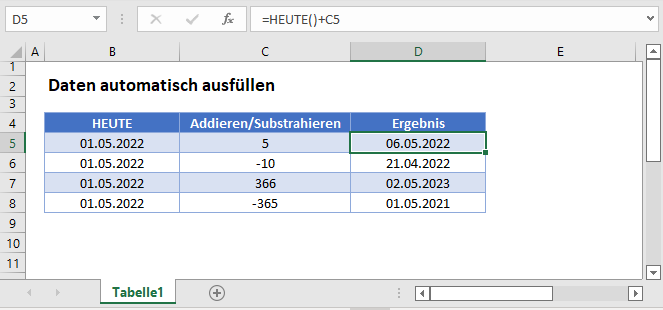 datum automatisch ausfuellen hauptfunktion