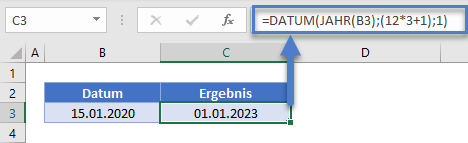 datum jahre hinzuaddieren erster tag