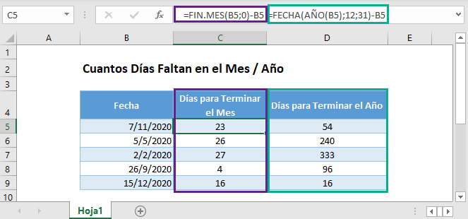 dias para terminar mes ano