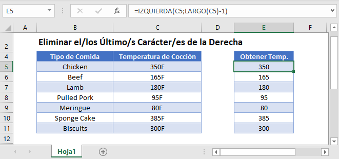 eliminar ultimo caracter de la derecha