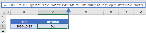 exemple fonction choisir nom mois