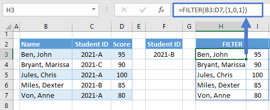 filter function